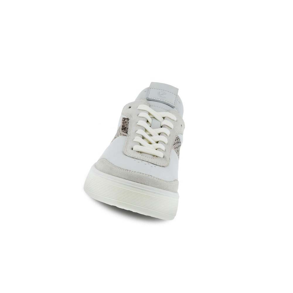 Women's Ecco Street Tray Street Sneakers Grey White | USA 262AHK